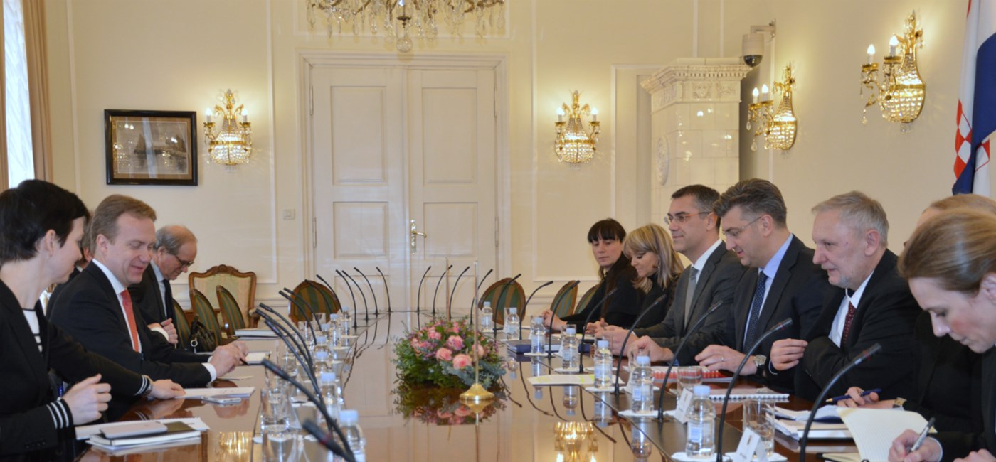 Predsjednik Vlade Plenković s norveškim ministrom vanjskih poslova